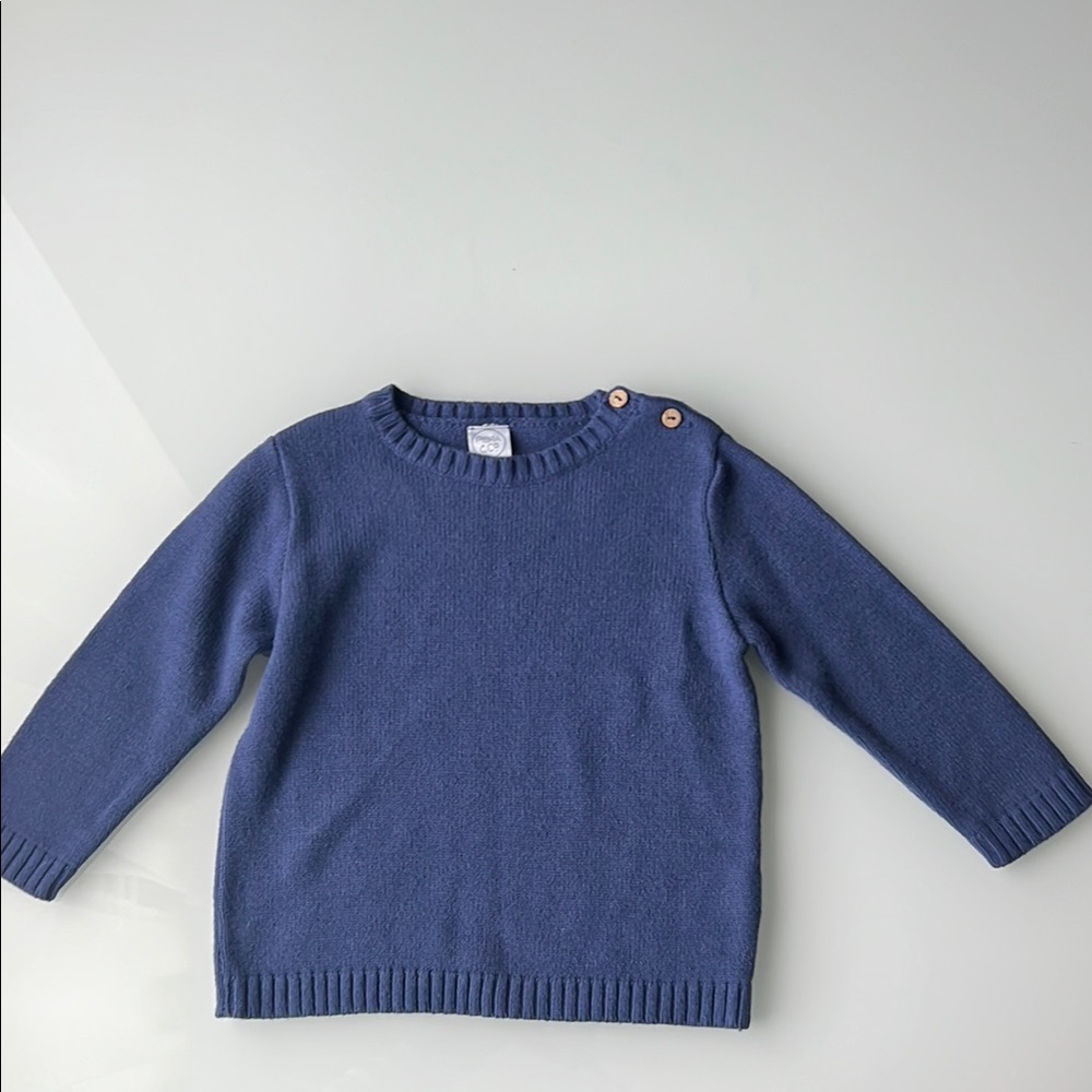 Pepa & Co Blue Knit Sweater with Button Detail Sz 3